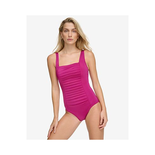 Calvin Klein Pleated One-Piece Swimsuit