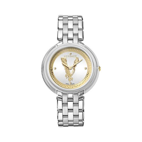 Versace Womens Swiss Thea Stainless Steel Bracelet Watch 38mm