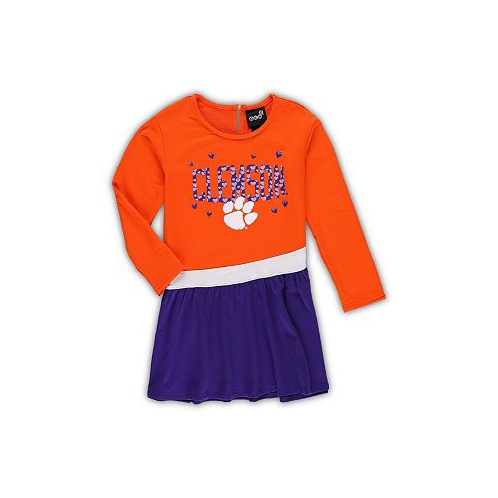 Outerstuff Toddler Girls Orange Clemson Tigers Heart to Heart French Terry Dress