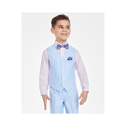 Nautica Toddler Boys Machine Washable Oxford Vest Shirt Pants Bowtie and Pocket Square 5 Piece Set