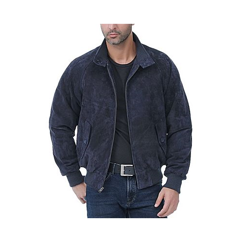 Landing Leathers Men WWII Suede Leather Bomber Jacket - Tall