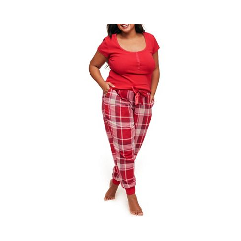 Adore Me Caileigh Womens Plus-Size Pajama T-shirt & Jogger Set