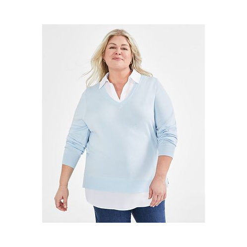 Style & Co Plus Size Twofer Sweater