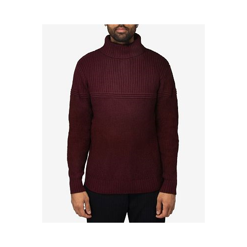 X-Ray Mens Ribbed Pattern Turtleneck Sweater