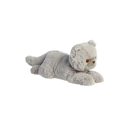 Aurora Medium Scotty Cat Flopsie Adorable Plush Toy Gray 12