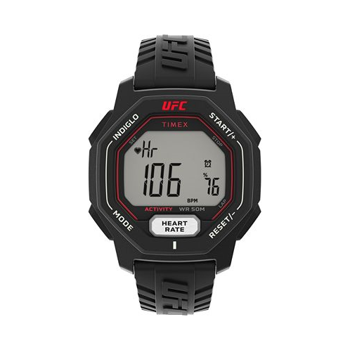 Timex UFC Mens Spark Digital Black Polyurethane Watch 46mm