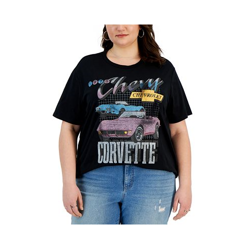 Love Tribe Trendy Plus Size Chevy Corvette Graphic T-Shirt