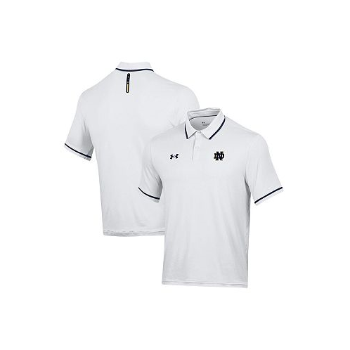 Under Armour Mens White Notre Dame Fighting Irish T2 Tipped Performance Polo Shirt