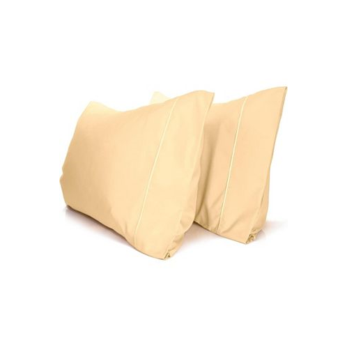 2PC Queen Rayon From Bamboo Solid Performance Pillowcase Set - Luxclub