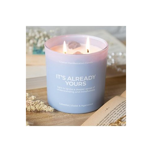 Jill & Ally Its Already Yours Violet Agar wood Scented with Celestite Crystal Manifestation Candle