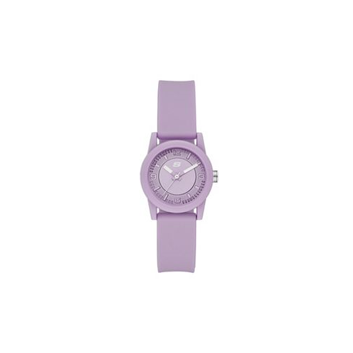 Skechers Womens Rosencrans Three-Hand Purple-Tone Polycarbonate Watch
