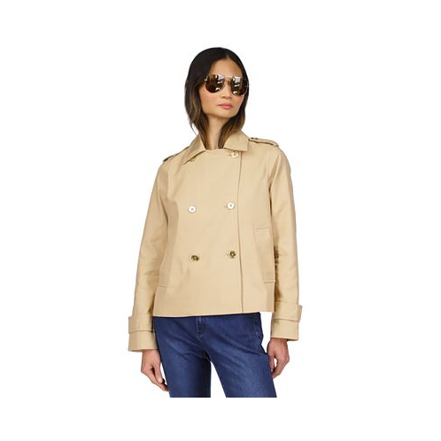Michael Kors Womens Cotton Twill Cropped Peacoat