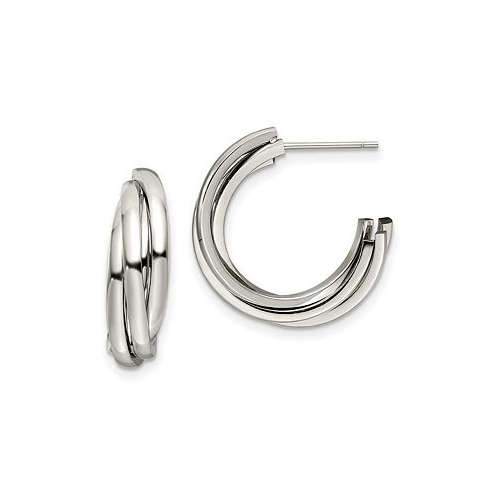 Chisel Stainless Steel Polished Hoop Earrings