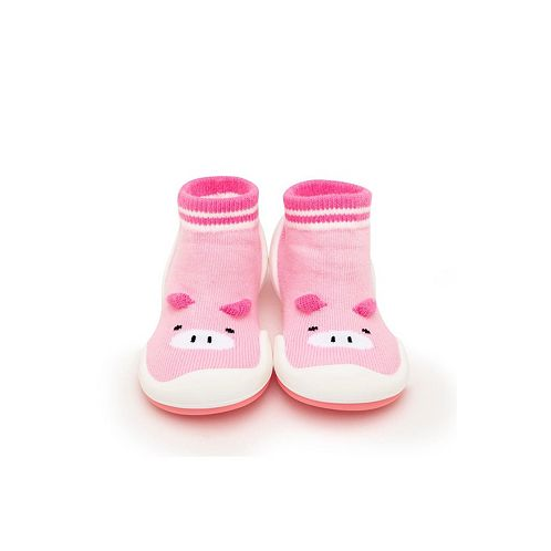 Komuello Infant Girl First Walk Sock Shoes Piglet Pink