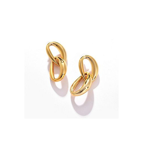 SOHI Womens Gold Chain-link Drop Earrings