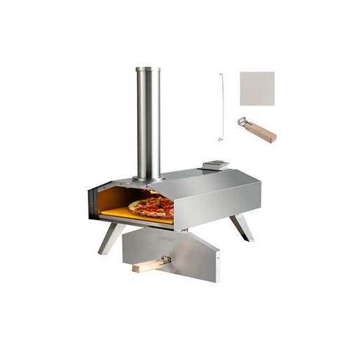 SUGIFT Portable Stainless Steel Outdoor Pizza Oven with 12 Inch Pizza Stone
