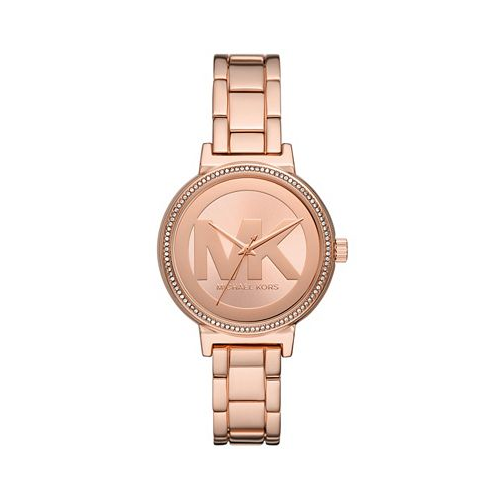 Michael Kors Womens Sofie Three-Hand Rose Gold-Tone Stainless Steel Watch 36mm