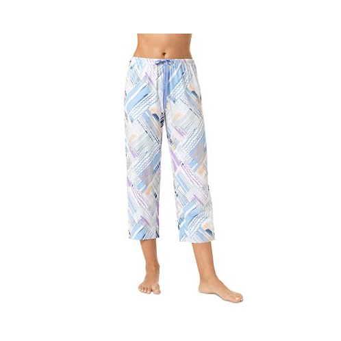 Hue Womens Rejuvenation Plaid Printed Capri Pajama Pants
