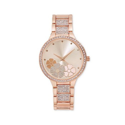 I.N.C. International Concepts Womens Rose Gold-Tone Bracelet Watch 37mm