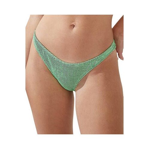 COTTON ON Womens Textured High Side Brazilian Bikini Bottoms