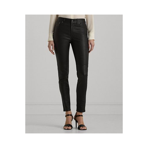 POLO Ralph Lauren Womens Skinny Leather Ankle Pants