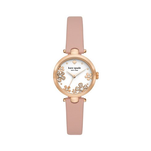 Kate spade new york Womens Holland Three Hand Pink Leather Watch 28mm