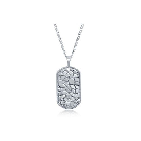 Metallo Stainless Steel Designed Dog Tag Necklace