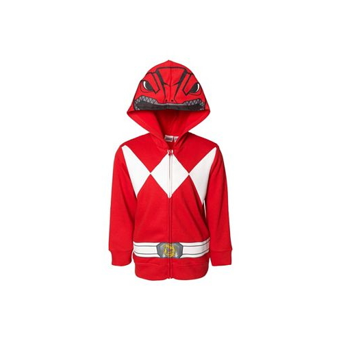 Power Rangers Blue Ranger Red Ranger Black Ranger Fleece Zip Up Hoodie Toddler| Child Boys