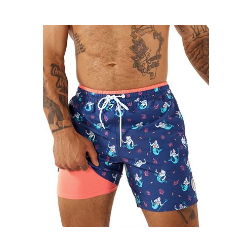 Chubbies Mens The Triton Of The Seas Quick-Dry 5-1/2 Swim Trunks with Boxer Brief Liner
