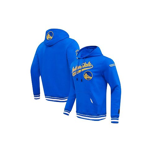 Pro Standard Mens Royal Golden State Warriors Script Tail Pullover Hoodie