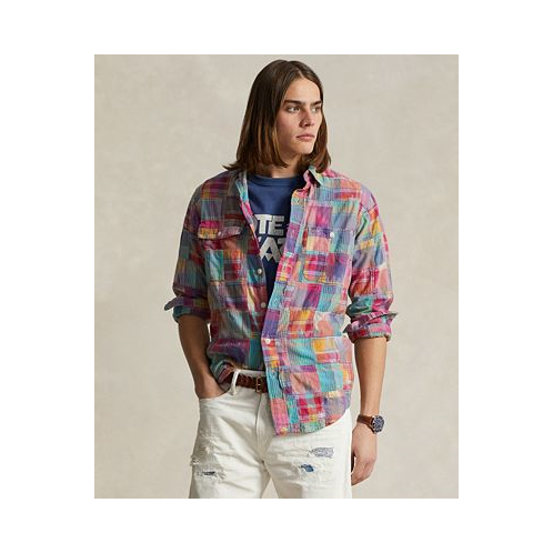 Polo Ralph Lauren Mens Classic-Fit Patchwork Madras Workshirt