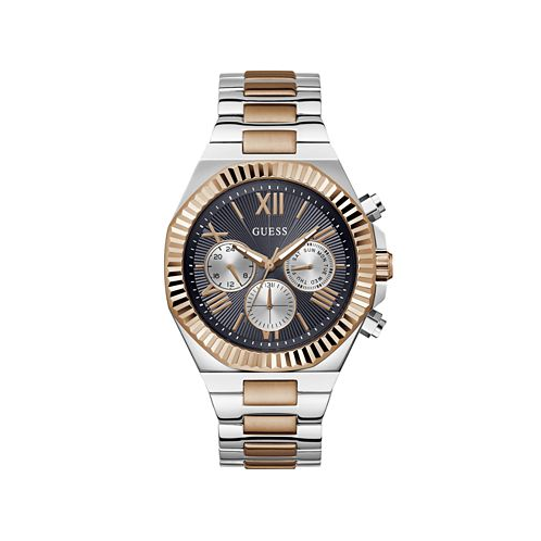 GUESS Mens Analog Two-Tone 100% Steel Watch 44mm
