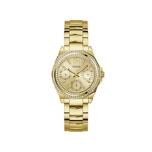 GUESS Womens Analog Gold-Tone Stainless Steel Watch 36mm