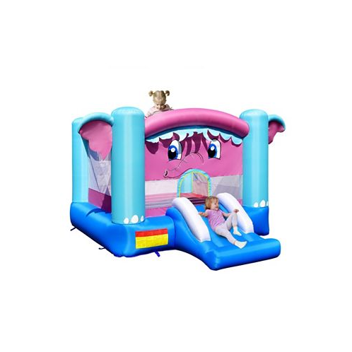 SUGIFT 3-in-1 Elephant Theme Inflatable Castle without Blower