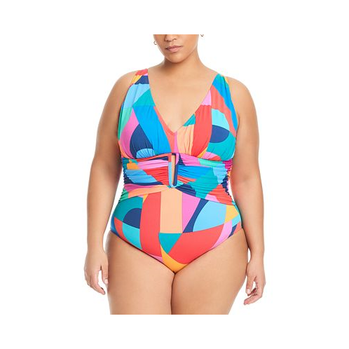 Bleu by Rod Beattie Plus Size Ruched One-Piece Swimsuit