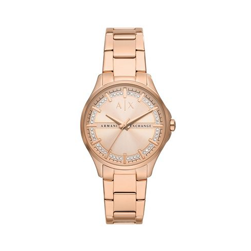 A|X Armani Exchange Womens Three-Hand Rose Gold-Tone Stainless Steel Watch 36mm AX5264