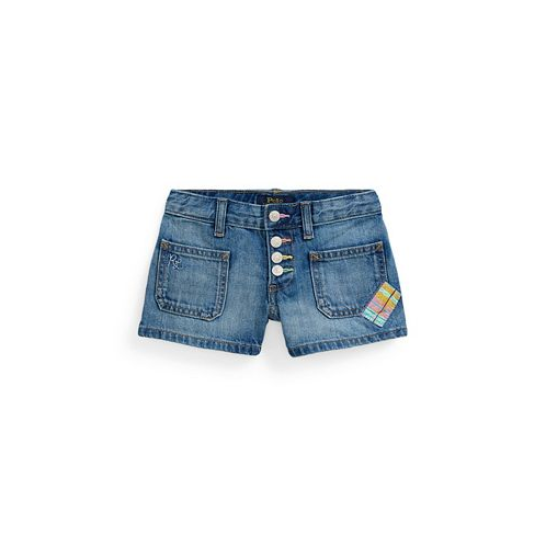 Polo Ralph Lauren Toddler and Little Girls Patchwork Cotton Denim Shorts