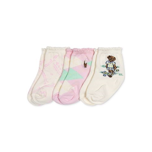 Polo Ralph Lauren Baby Girls 3-Pk. Magnolia Grove Bear Socks