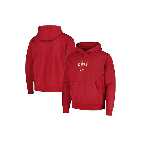 Nike Mens Wine Cleveland Cavaliers 2023/24 City Edition Essential Club Pullover Hoodie