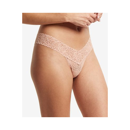 Hanky Panky Womens Animal Instincts Lace Low Rise Thong Underwear AM1051