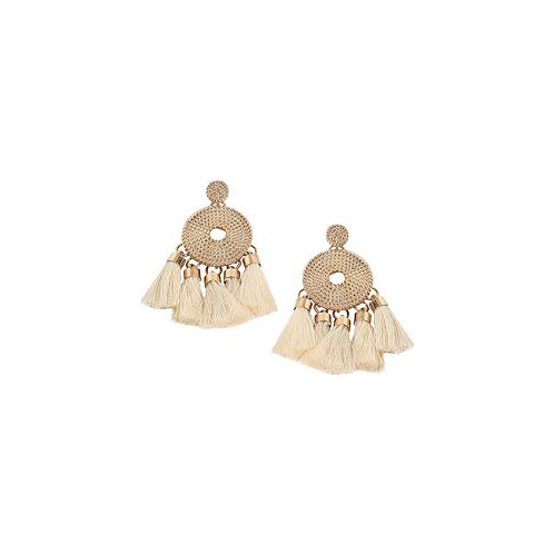 SOHI Womens Gold Tassel Drop Earrings