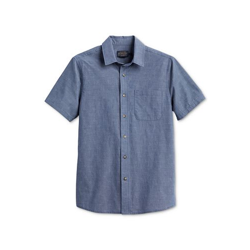 Pendleton Mens Colfax Chambray Short Sleeve Button-Front Shirt