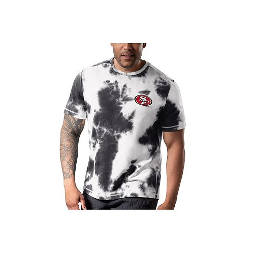 MSX by Michael Strahan Mens Black San Francisco 49ers Freestyle Tie-Dye T-shirt