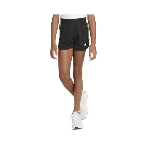Adidas Big Girls Gradient 3-Stripe Pacer Mesh Shorts