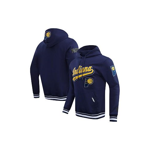 Pro Standard Mens Navy Indiana Pacers Script Tail Pullover Hoodie