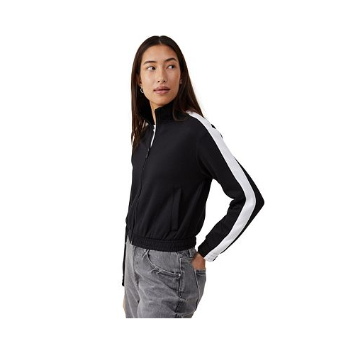 COTTON ON Womens Retro Sporty Cropped Zip Up