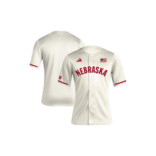 Adidas Mens Cream Nebraska Huskers Replica Baseball Jersey