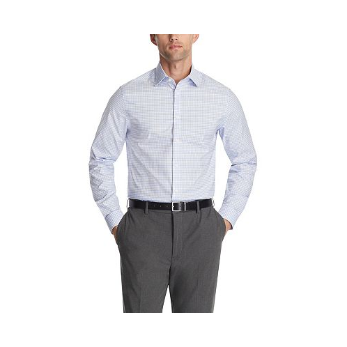 Michael Kors Mens Regular Fit Comfort Stretch Check Dress Shirt
