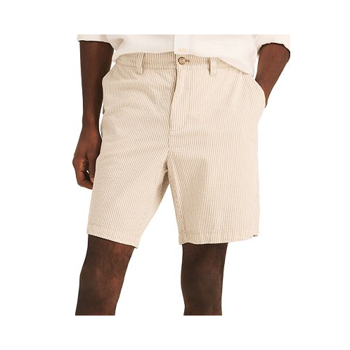 Nautica Mens 8.5 Cotton Seersucker Shorts