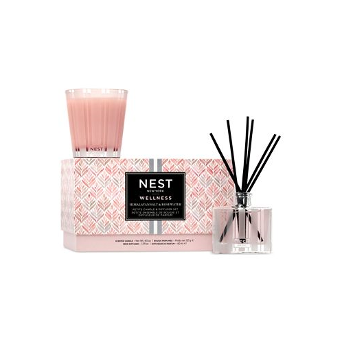 NEST New York 2-Pc. Himalayan Salt & Rosewater Petite Candle & Diffuser Set